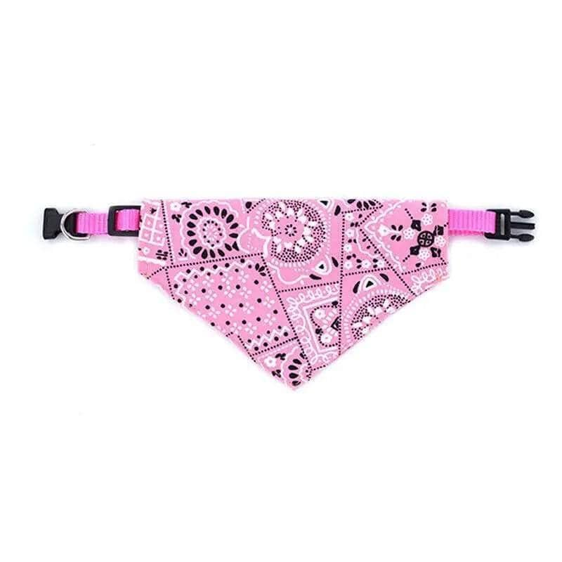 Adjustable Pet Bandana Collar Scarf, Size S (Neck 23 to 28 cm) - Pink - view 4