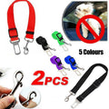 Adjustable Pet Car Seat Belt Strap with Snap Hook, Pack of 2 - Blue - view 2