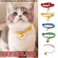 Adjustable Pet Collar with Bell and Charm - Yellow Star Print, Fried Egg - view 2