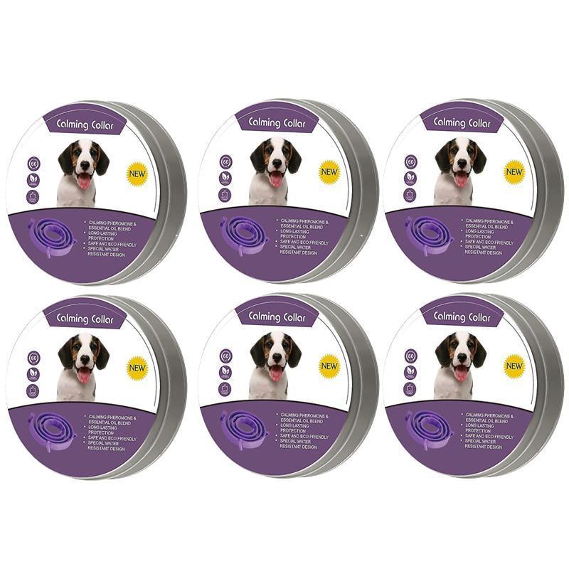 Adjustable Pet Collar for Cats and Dogs - Large 62cm, Pack of 6