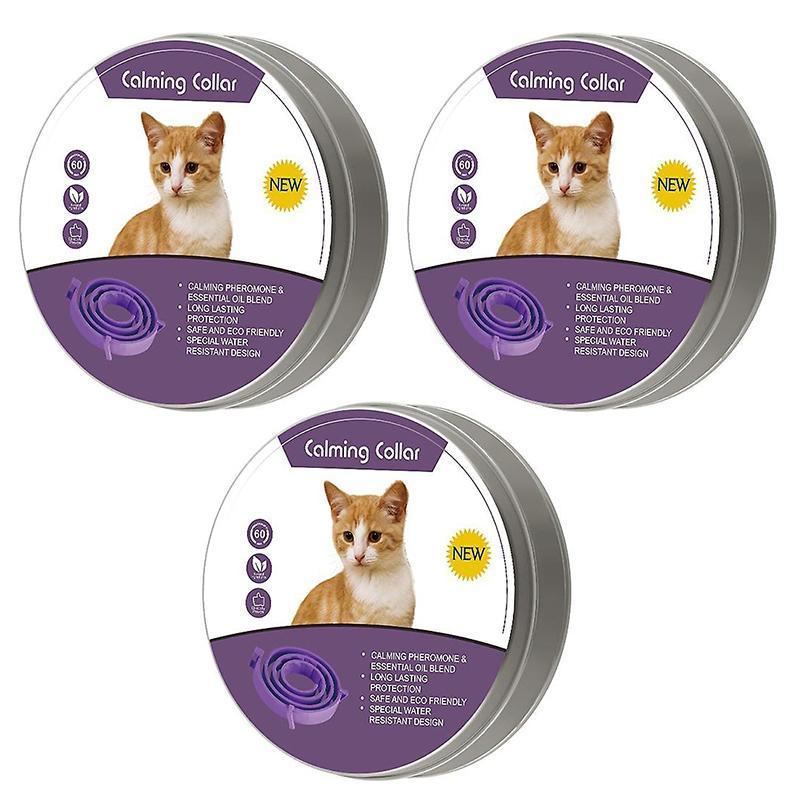 Adjustable Pet Collar for Cats and Dogs - Small 38cm, Pack of 3
