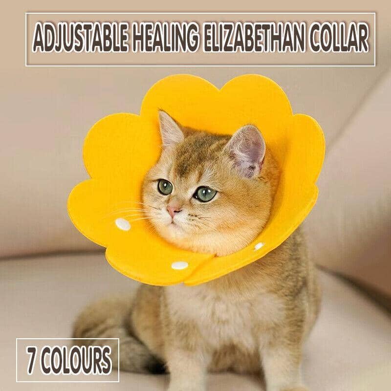 Adjustable Pet Cone Collar for Dogs and Cats - Red - view 2