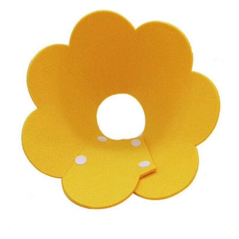 Adjustable Pet Cone Collar for Dogs and Cats - Yellow