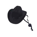 Adjustable Pet Cowboy Hat for Dogs and Cats - Black, Small (13.5 x 10.8 cm)