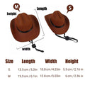 Adjustable Pet Cowboy Hat for Dogs and Cats - Brown, Small (13.5 x 10.8 cm) - view 4