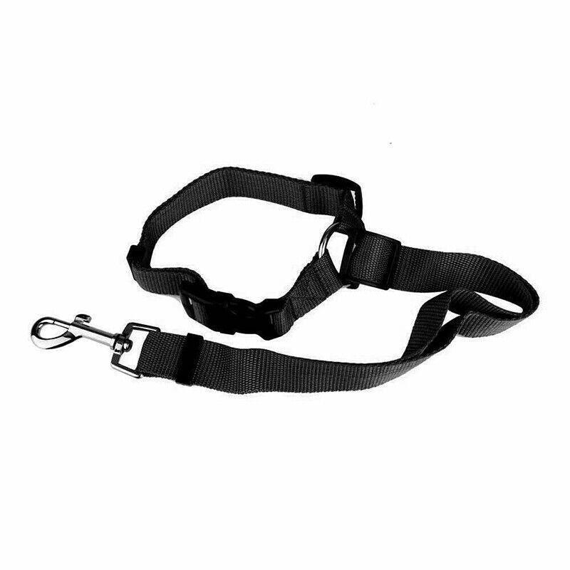 Adjustable Pet Dog Car Restraint Clip Strap for Vehicle Travel - Black