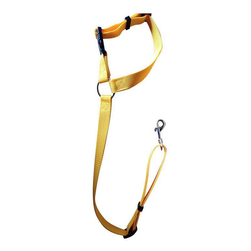 Adjustable Pet Dog Car Restraint Clip Strap for Vehicle Travel - Yellow