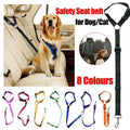 Adjustable Pet Dog Car Restraint Clip Strap for Vehicle Travel - Yellow - view 2
