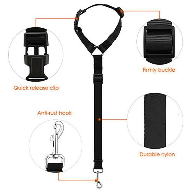 Adjustable Pet Dog Car Restraint Clip Strap for Vehicle Travel - Yellow - view 4