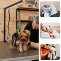Adjustable Pet Grooming Arm with Table Clamp for Dogs and Cats - Foldable, Black - view 3