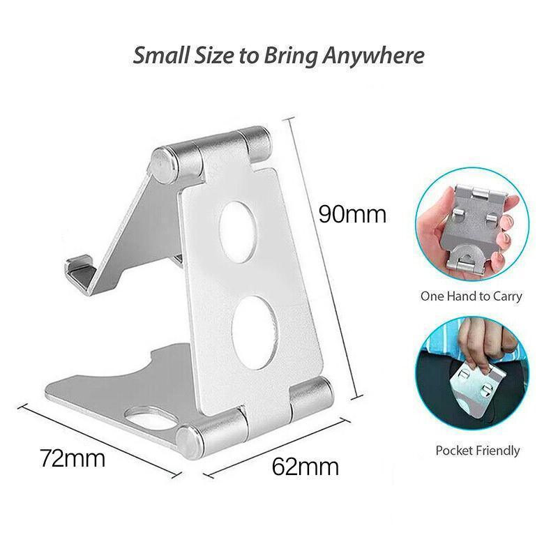 Adjustable Phone and Tablet Stand, Aluminium - Silver - view 3