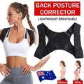 Adjustable Posture Corrector Back Support Strap - Black