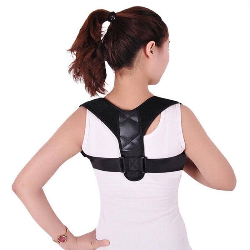 Adjustable Posture Corrector Shoulder Support Brace - Black - view 4