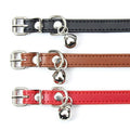 Adjustable PU Leather Cat Collar with Bell and Breakaway Buckle - Purple - view 3