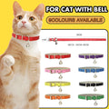 Adjustable PU Leather Cat Collar with Bell and Breakaway Buckle - Yellow - view 2
