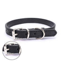 Adjustable PU Leather Dog Collar Puppy Neck Strap with Buckle - Black - view 5