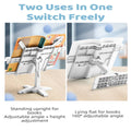 Adjustable Reading Book Stand for Cookbooks and Textbooks - White - view 4