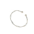 Adjustable Silver Bangle Bracelet - Moebius Strip