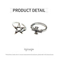Adjustable Silver Punk Retro Ring for Women - Cross Design - view 4
