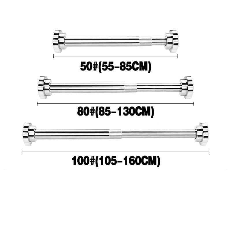 Adjustable Stainless Steel Tension Rod for Shower Curtains - 105 to 160 cm - view 4
