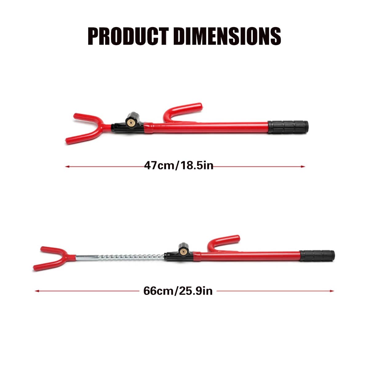 Adjustable Steering Wheel Lock Anti Theft Security Bar for Cars, 47 to 66 cm - view 3