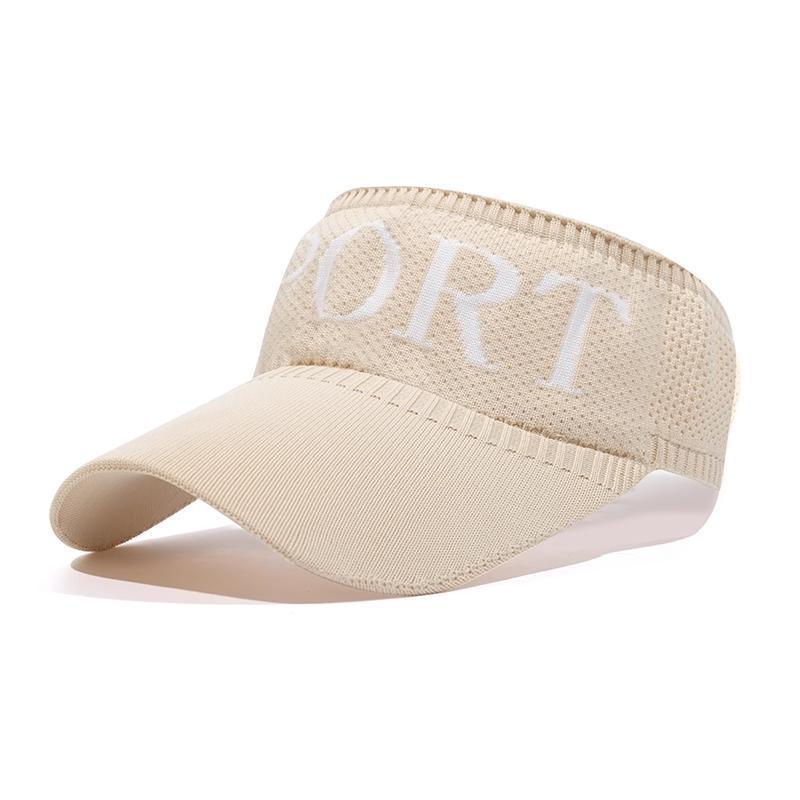 Adjustable Sun Visor Hat for Sports and Outdoor Sun Protection - Beige