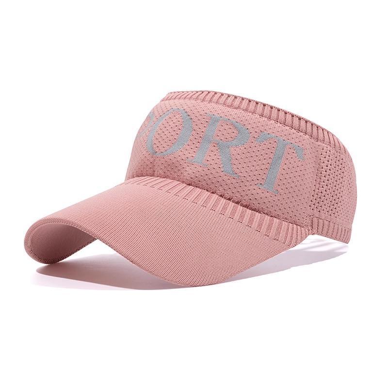 Adjustable Sun Visor Hat for Sports and Outdoor Sun Protection - Pink