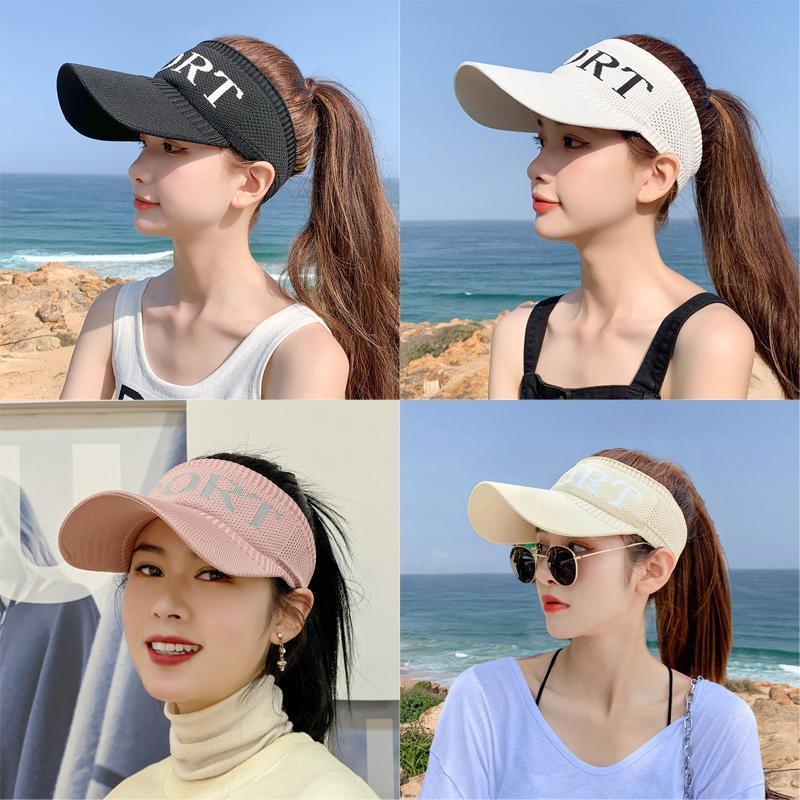 Adjustable Sun Visor Hat for Sports and Outdoor Sun Protection - Pink - view 3