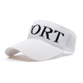 Adjustable Sun Visor Hat for Sports and Outdoor Sun Protection - White