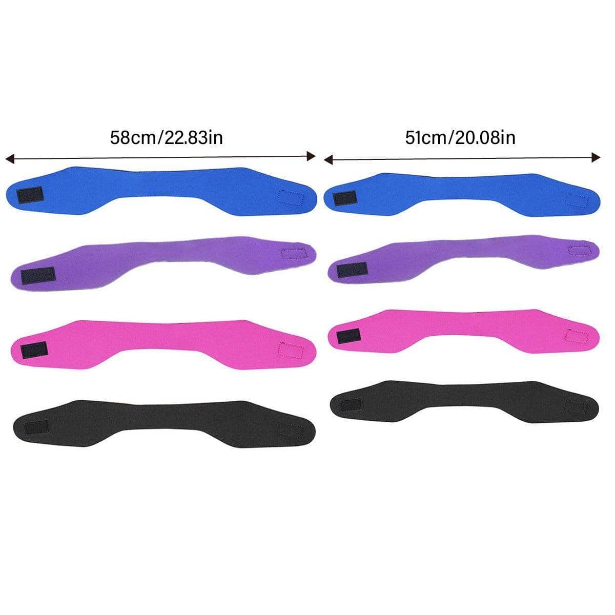 Adjustable Swimming Headband - Black, Large - view 4
