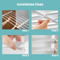 Adjustable Tension Shelf Organiser - Width 24 cm, Length 75-120 cm - view 4