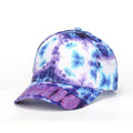 Adjustable Tie-Dye Baseball Cap - Blue and Purple