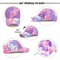 Adjustable Tie-Dye Baseball Cap - Blue and Purple - view 5