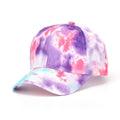 Adjustable Tie-Dye Baseball Cap - Pink and Purple