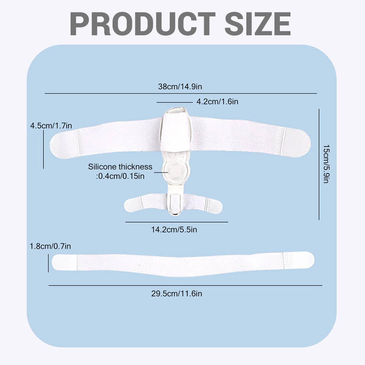 Adjustable Toe Separator for Day and Night Use - Grey - view 4
