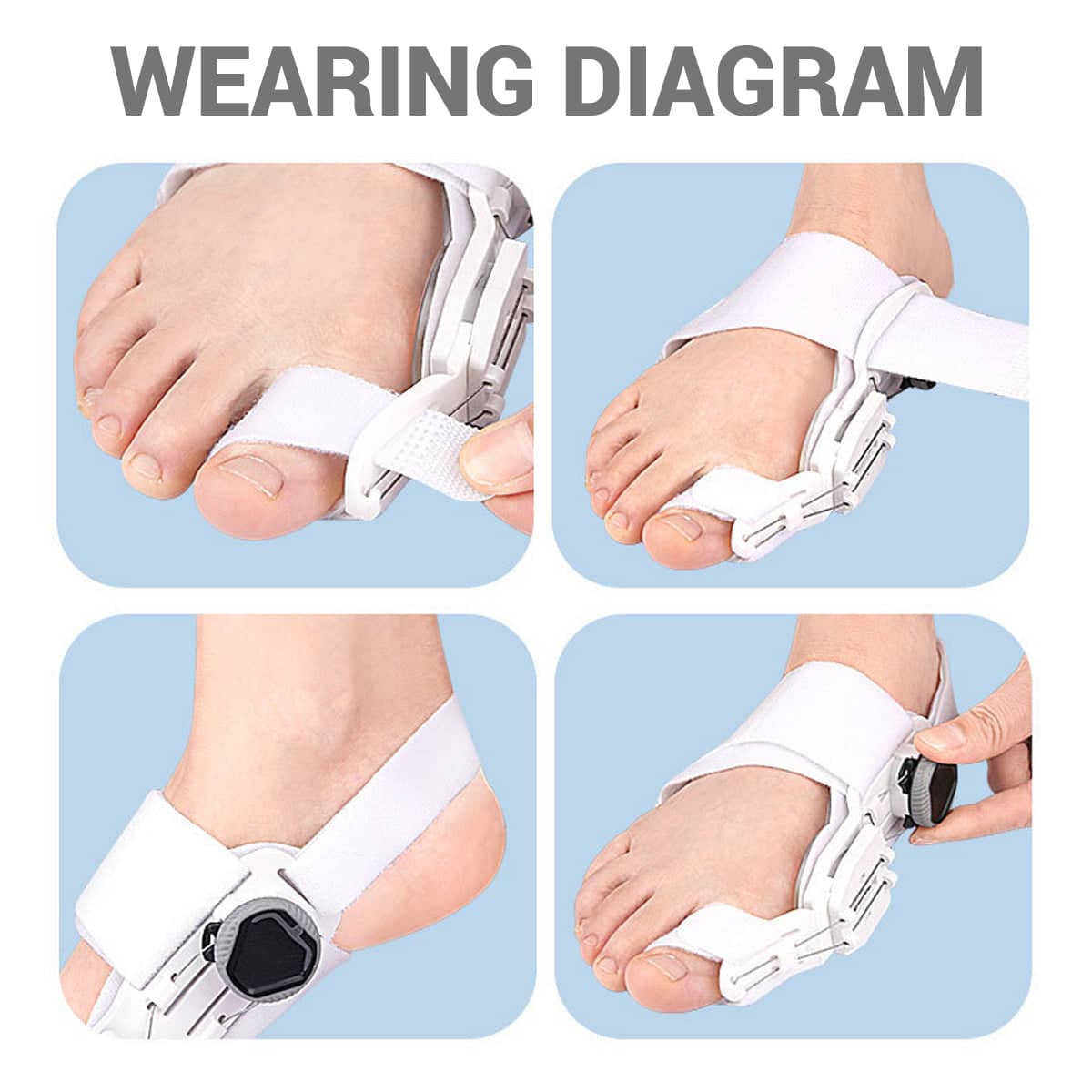 Adjustable Toe Separator for Day and Night Use - White - view 5