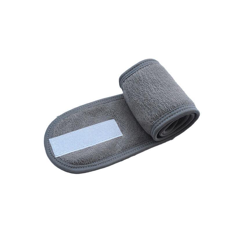 Adjustable Wrap Headband for Face Washing and Makeup - Grey