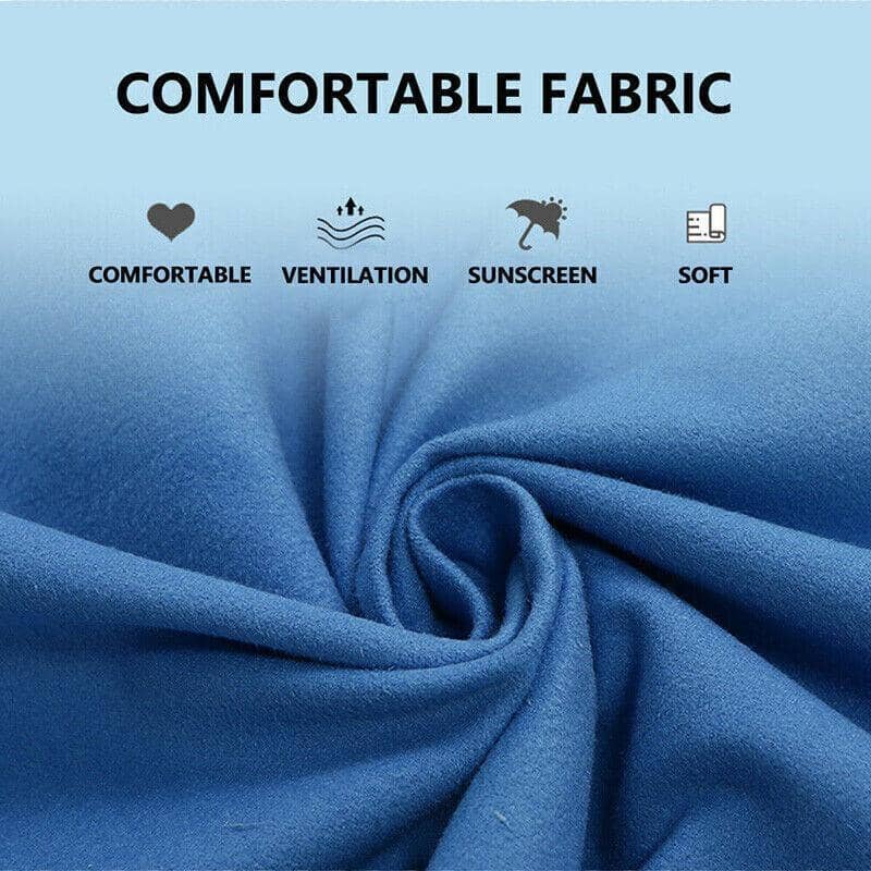 Adult Hooded Changing Robe Towel, Quick Dry Beach Poncho Bathrobe - Blue - view 5
