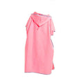 Adult Hooded Changing Robe Towel, Quick Dry Beach Poncho Bathrobe - Pink
