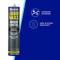 Selleys Liquid Nails Mirror Metal & Glass Adhesive 310g - Dries Clear Silicone Polymer Bond
