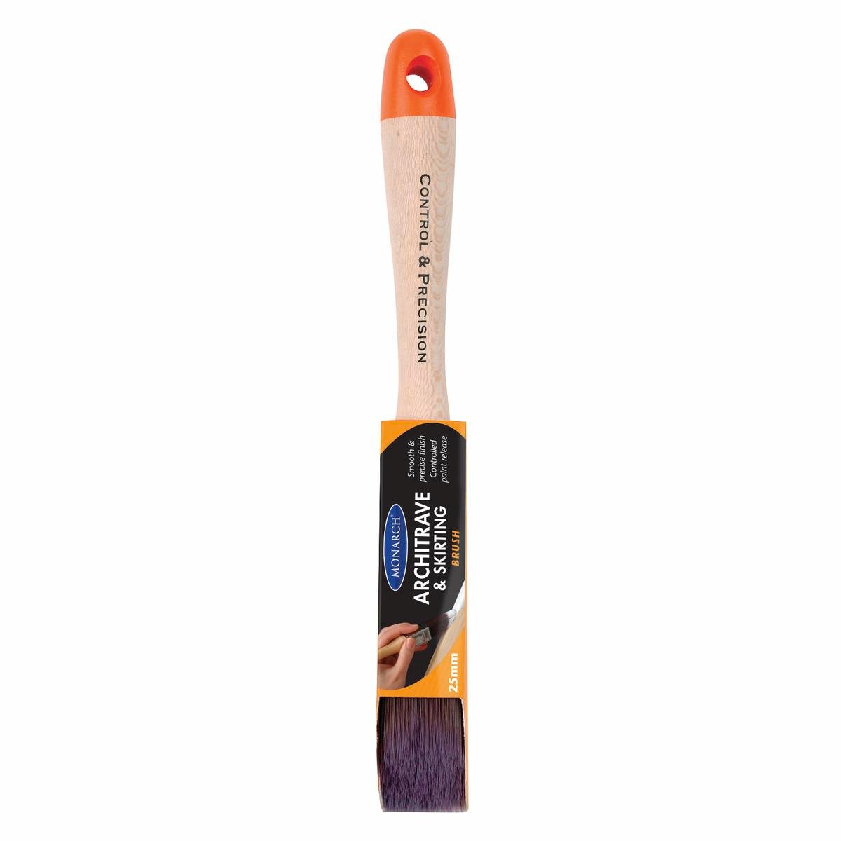 Monarch Skirting Brush 25mm Synthetic Filament Raw Timber Handle - SuperSaverAU - view 1