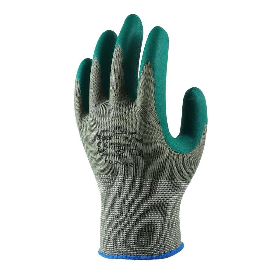 Lynn River Showa 383 Green Biodegradable Gardening Glove Small - 110mm x 280mm - Eco-Friendly Tactile Design - SuperSaverAU - view 1