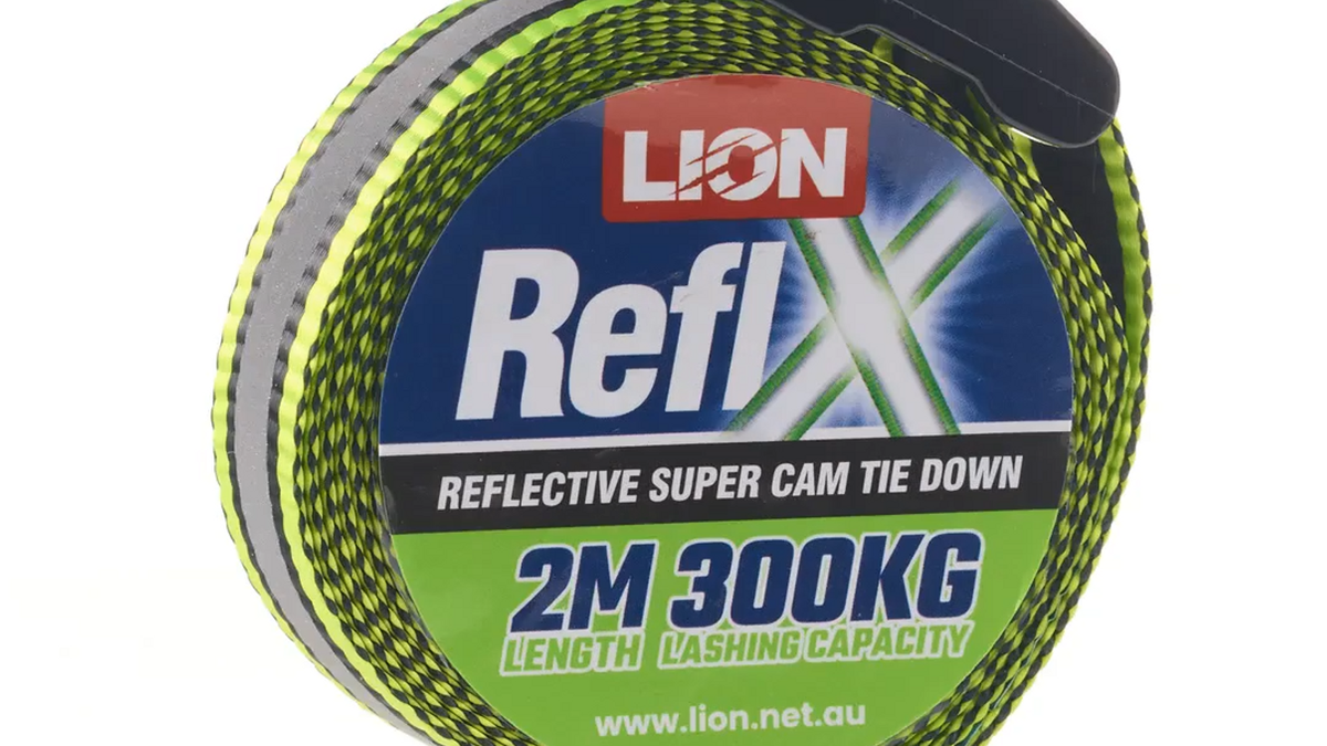 Lion Reflx Super Cam Tie Down - 2m - Polyester - Reflective Webbing - SuperSaverAU - view 5