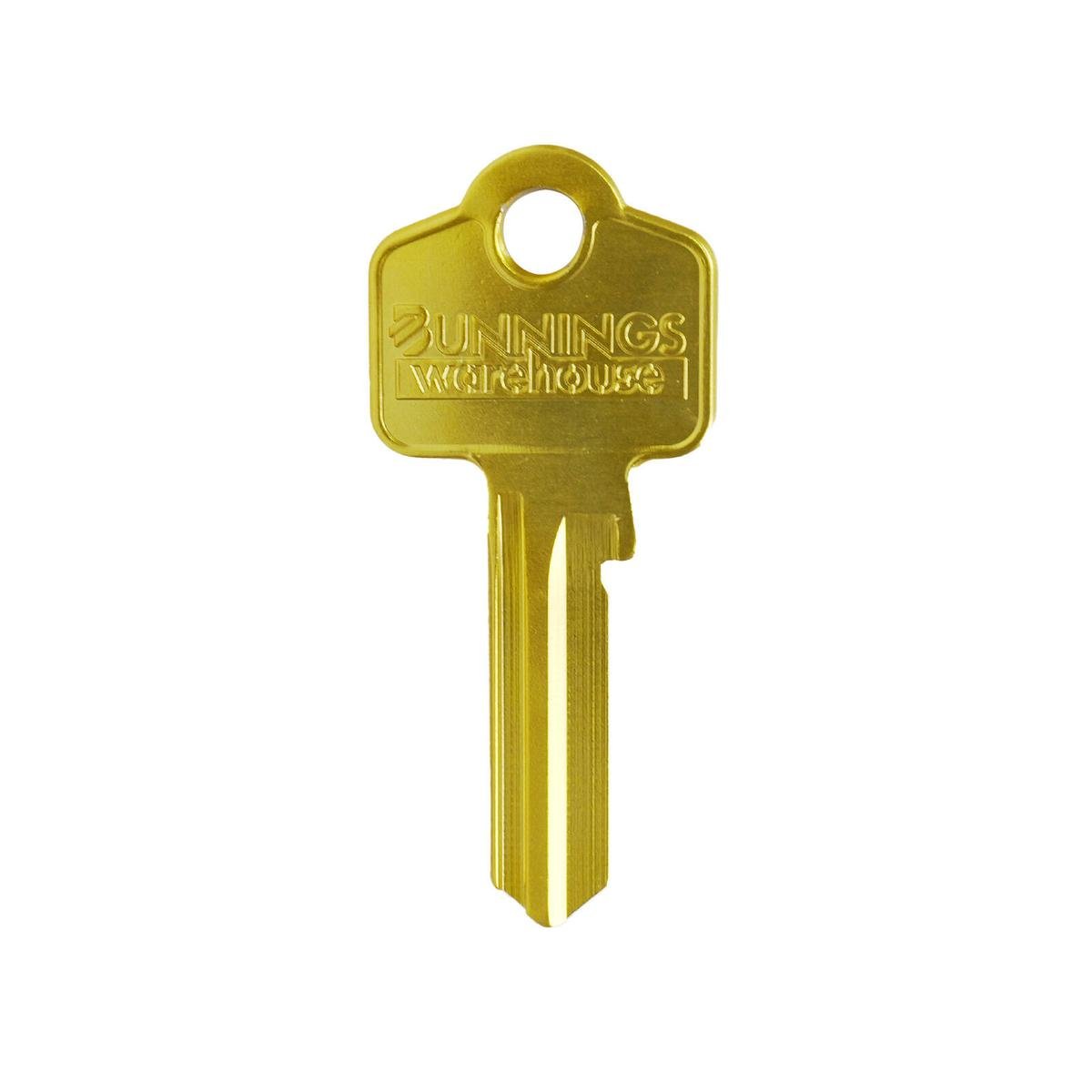 Ehi Gold Blank Key - KKWO2GLD - 53mm x 25mm x 2mm - Durable Aluminium Alloy - SuperSaverAU - view 1