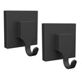Fusion-Loc 13kg Black Matte ABS Suction Bathroom Hook 2 Pack