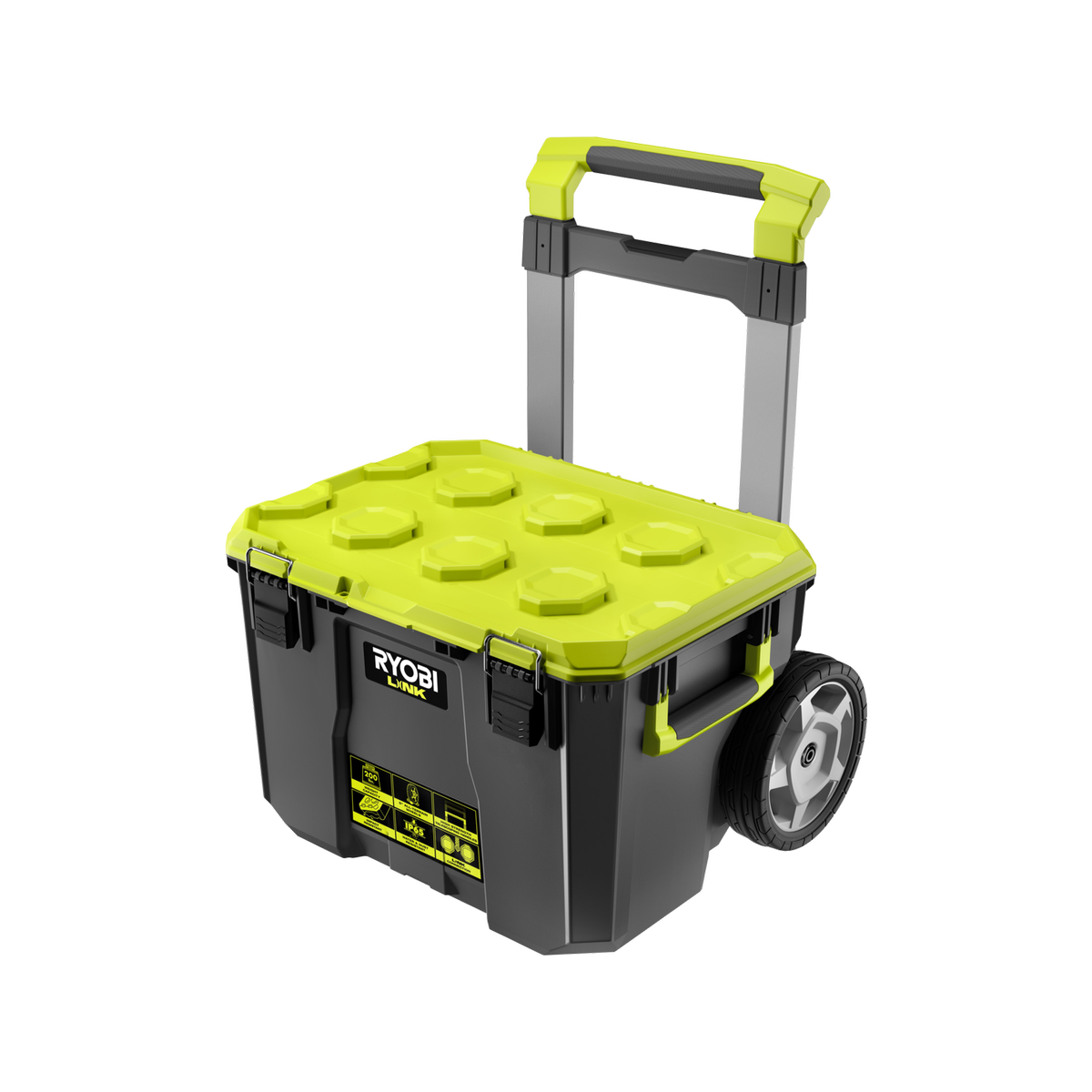 Ryobi Link Rolling Toolbox - Modular Storage Solution 508mm x 755mm - Durable, Mobile - SuperSaverAU - view 2