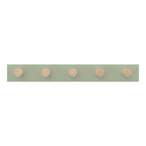 Mode 5 Timber Hooks - Hook Rack with 5 Hooks - 600mm - Green - Organise Accessories - SuperSaverAU - view 1