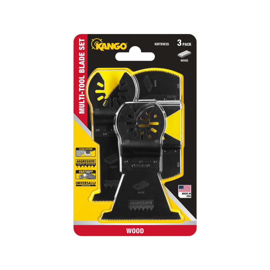 Kango 3 Piece Wood Multi Tool Blade Set - 95mm x 171mm - Efficient Cutting - SuperSaverAU - view 1