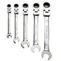 Craftright 5 Piece Flexible Ratchet Spanner Set - Steel - 8-17mm - Versatile - SuperSaverAU - view 1