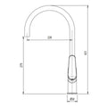 Oliveri Verona gooseneck mixer tap - chrome finish - lead free brass body - VA306500CR